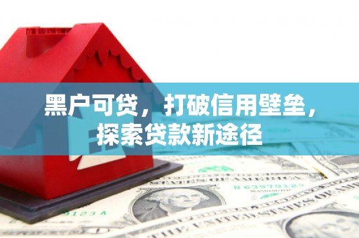 碑林黑户可贷，打破信用壁垒，探索贷款新途径