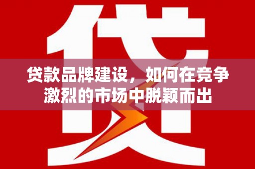 碑林贷款品牌建设，如何在竞争激烈的市场中脱颖而出