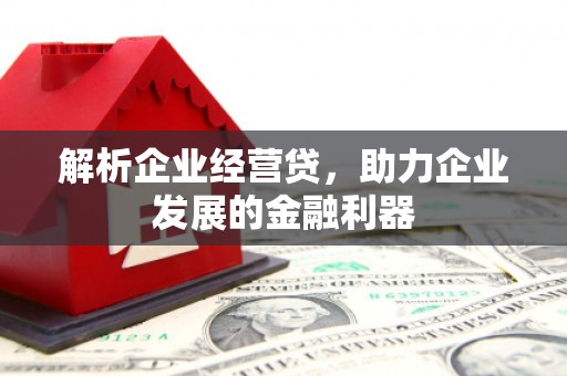 碑林解析企业经营贷，助力企业发展的金融利器