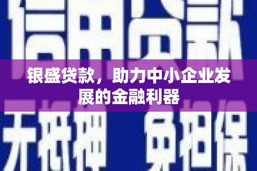 碑林银盛贷款，助力中小企业发展的金融利器