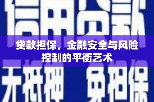 碑林贷款担保，金融安全与风险控制的平衡艺术
