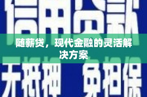 碑林随薪贷，现代金融的灵活解决方案