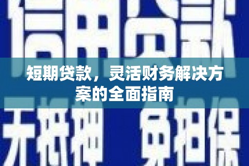 碑林短期贷款，灵活财务解决方案的全面指南