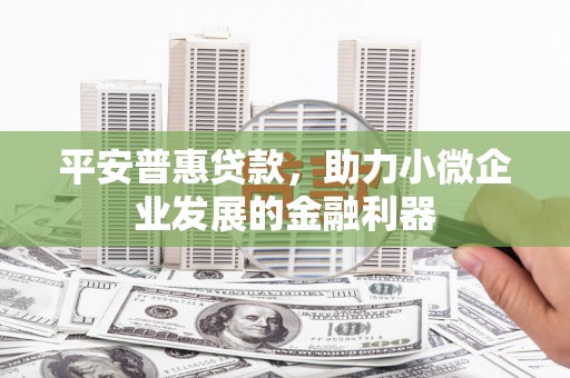 碑林平安普惠贷款，助力小微企业发展的金融利器