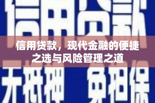 碑林信用贷款，现代金融的便捷之选与风险管理之道