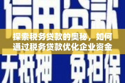 碑林探索税务贷款的奥秘，如何通过税务贷款优化企业资金流
