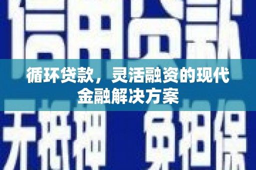 碑林循环贷款，灵活融资的现代金融解决方案