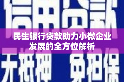 碑林民生银行贷款助力小微企业发展的全方位解析