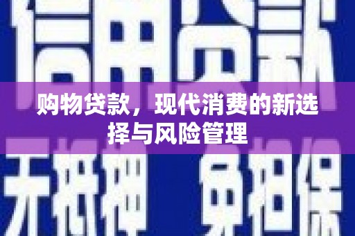 碑林购物贷款，现代消费的新选择与风险管理