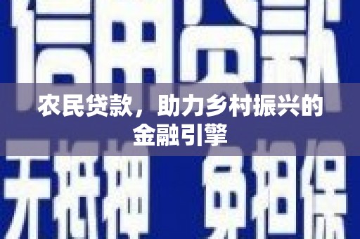 碑林农民贷款，助力乡村振兴的金融引擎