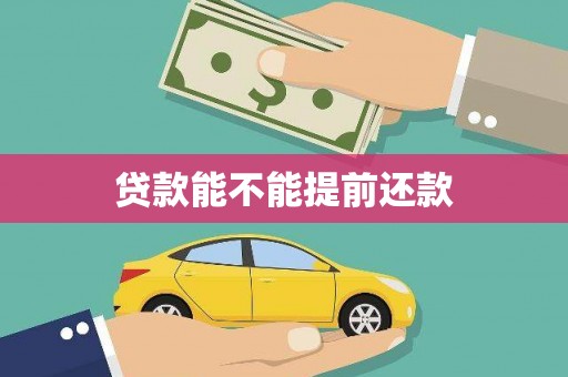 碑林贷款能不能提前还款