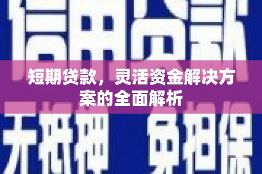 碑林短期贷款，灵活资金解决方案的全面解析