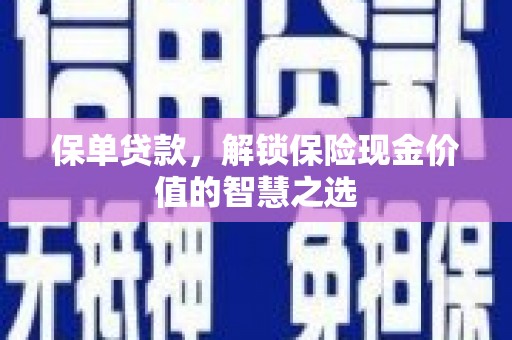 碑林保单贷款，解锁保险现金价值的智慧之选