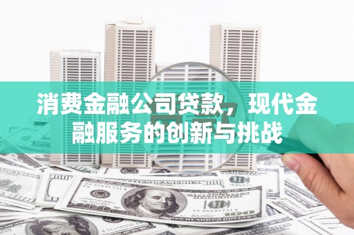 碑林消费金融公司贷款，现代金融服务的创新与挑战