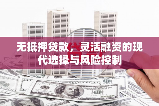 碑林无抵押贷款，灵活融资的现代选择与风险控制