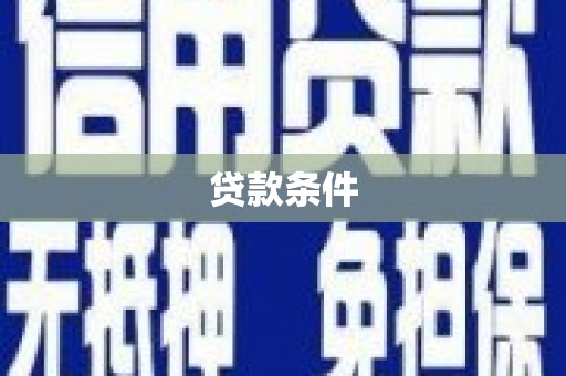 碑林贷款条件