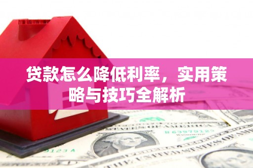 碑林贷款怎么降低利率，实用策略与技巧全解析