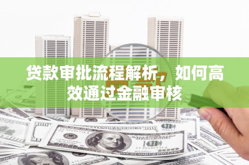 碑林贷款审批流程解析，如何高效通过金融审核