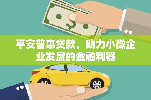 碑林平安普惠贷款，助力小微企业发展的金融利器