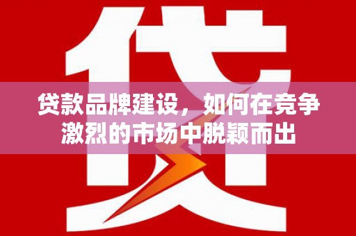碑林贷款品牌建设，如何在竞争激烈的市场中脱颖而出