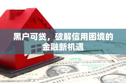 碑林黑户可贷，破解信用困境的金融新机遇