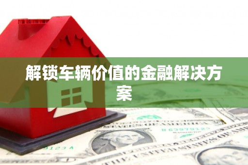 碑林解锁车辆价值的金融解决方案