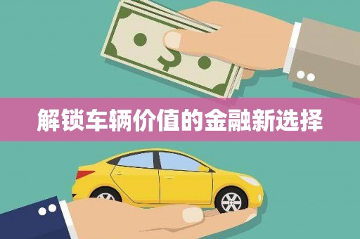 碑林解锁车辆价值的金融新选择