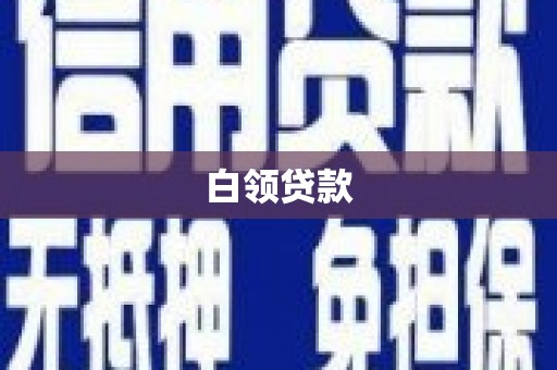 碑林白领贷款