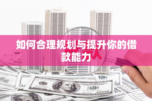 碑林如何合理规划与提升你的借款能力