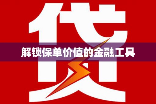 碑林解锁保单价值的金融工具