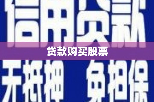 碑林贷款购买股票